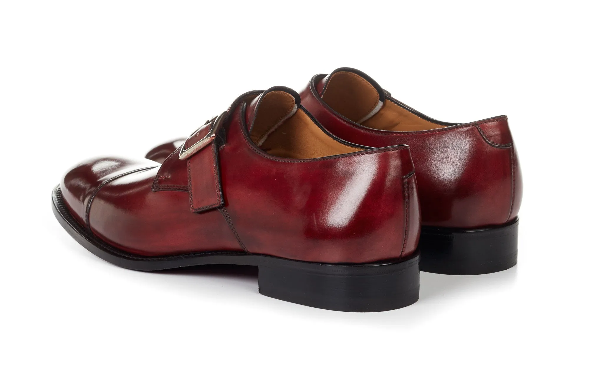 The Olivier Single Monk Strap - Oxblood