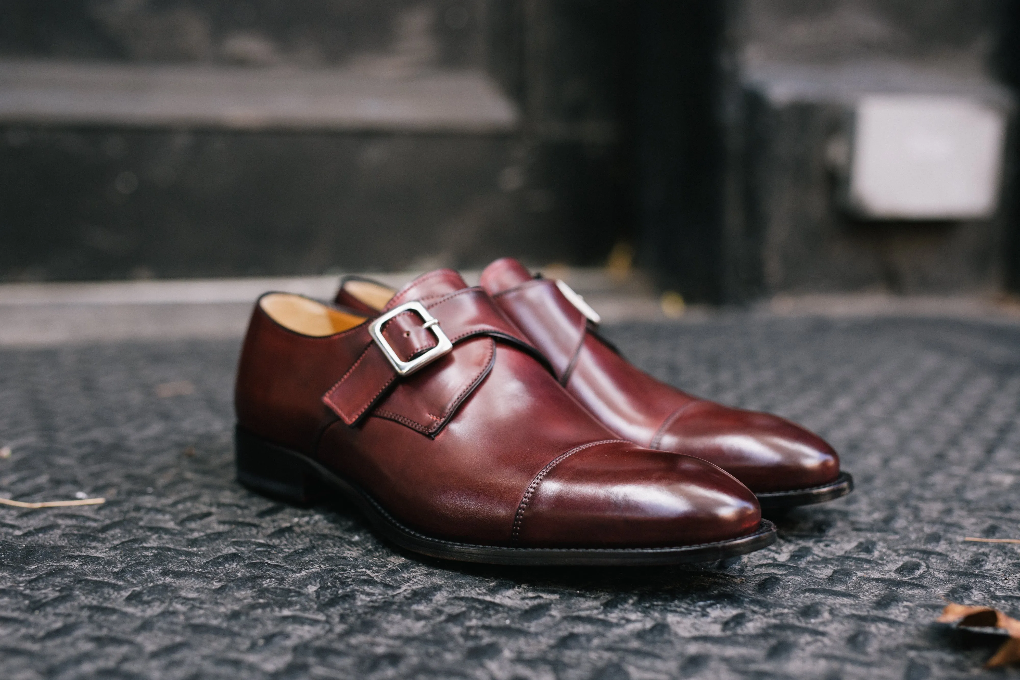 The Olivier Single Monk Strap - Oxblood