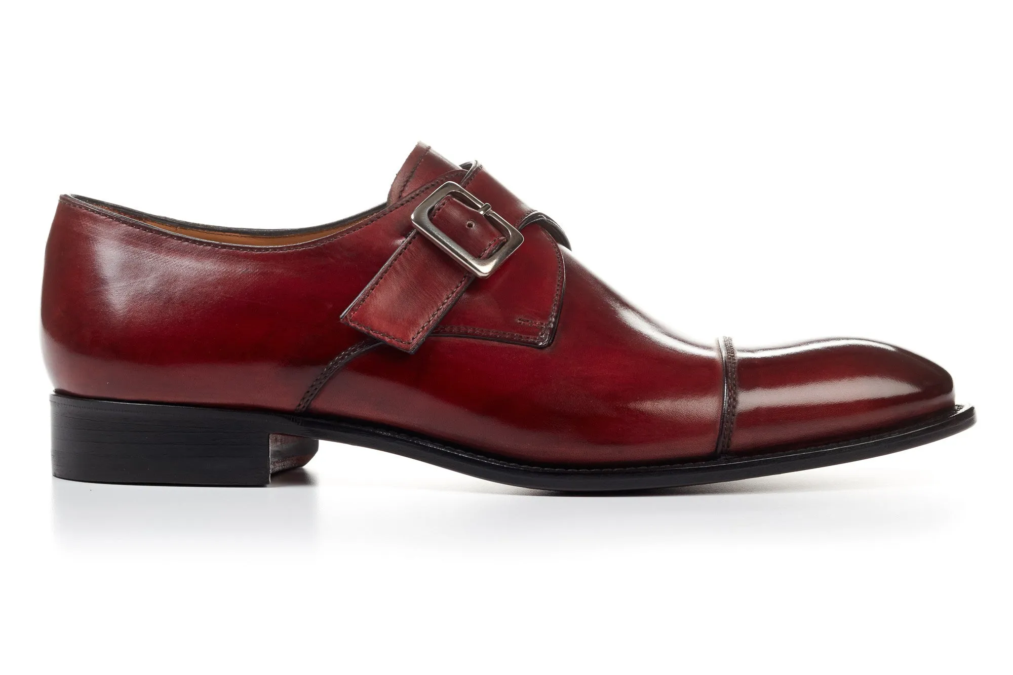 The Olivier Single Monk Strap - Oxblood