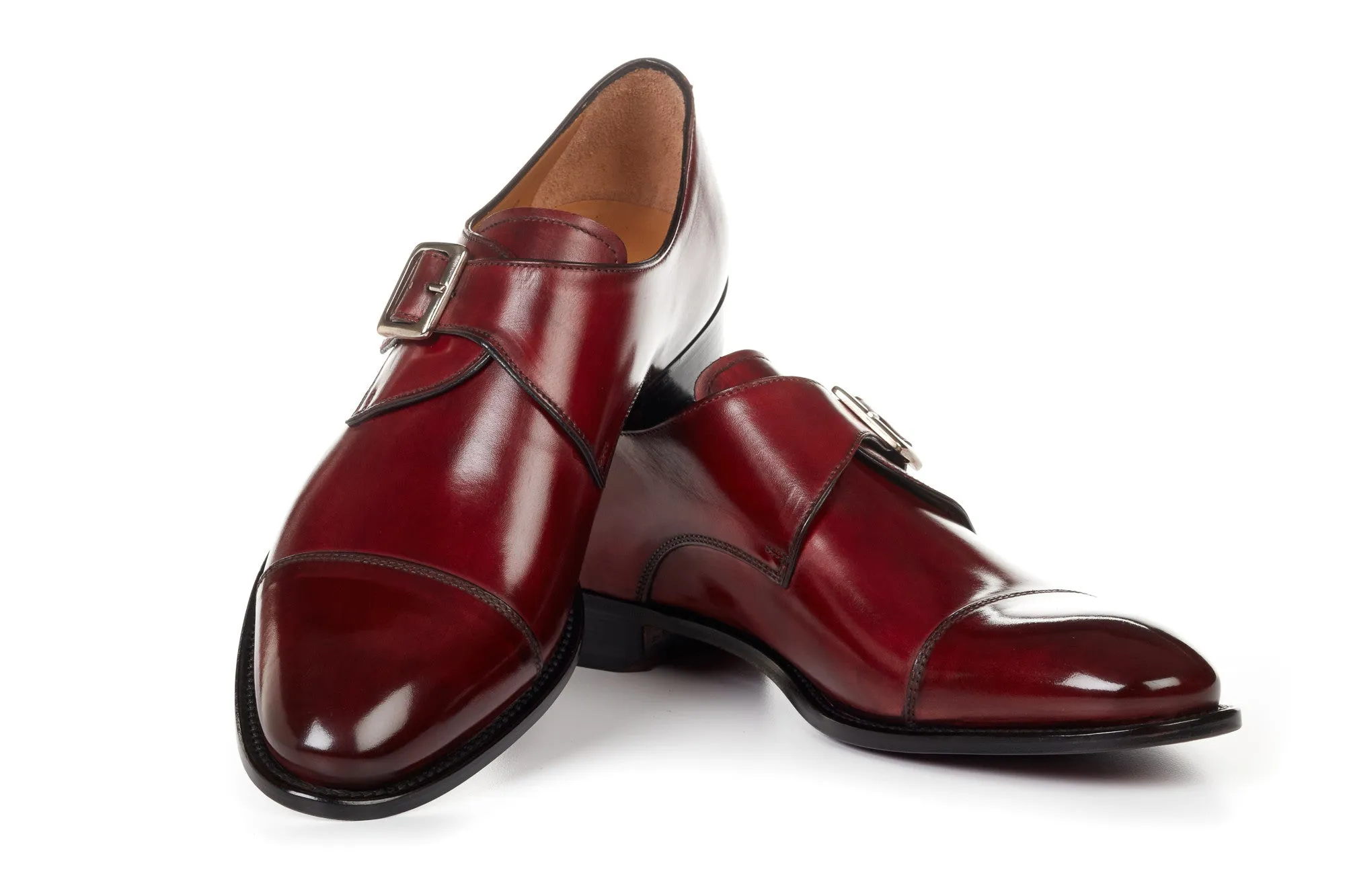 The Olivier Single Monk Strap - Oxblood