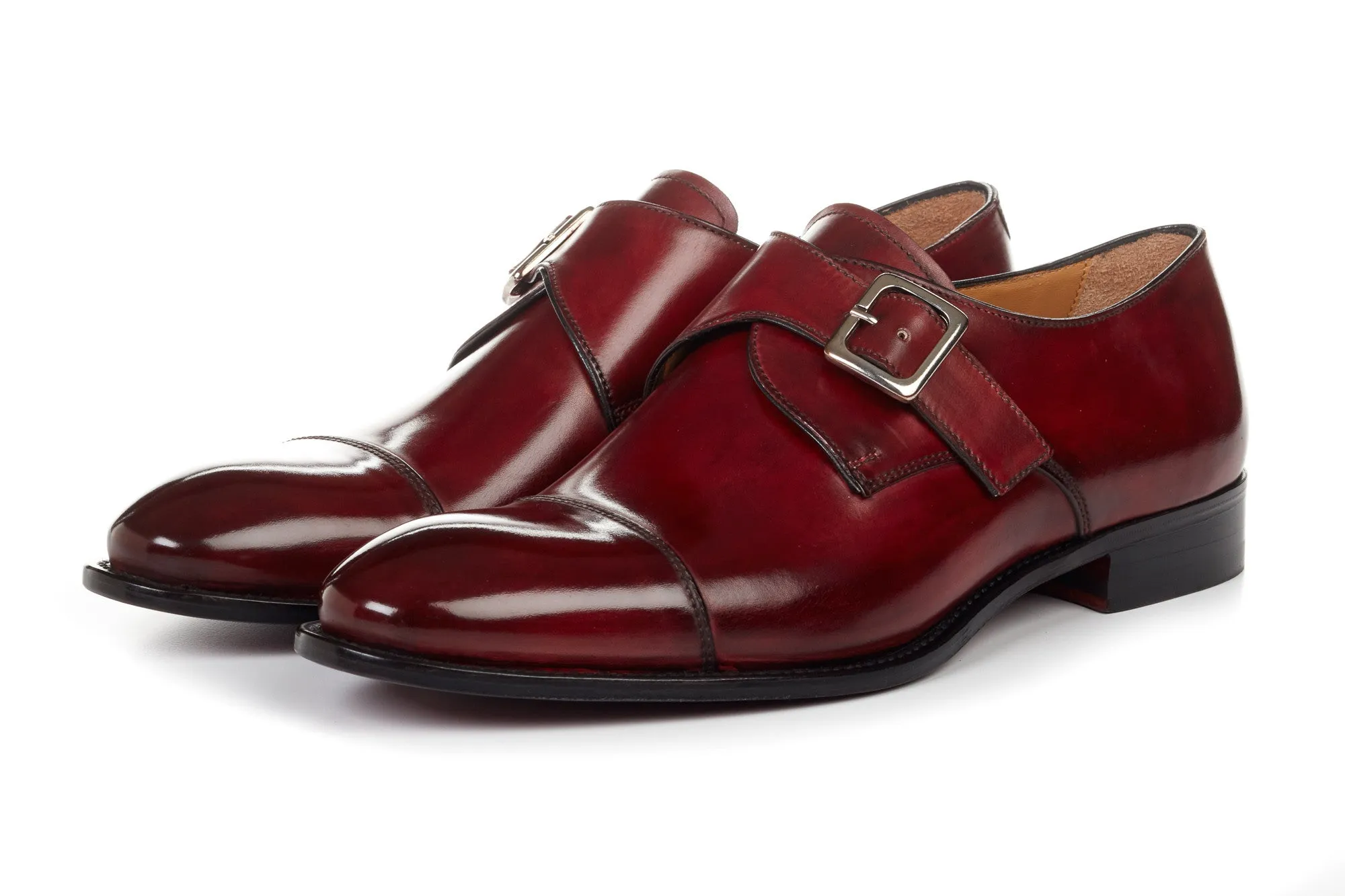 The Olivier Single Monk Strap - Oxblood