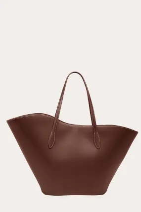 Tulip Shoulder Bag Large Dark Brown