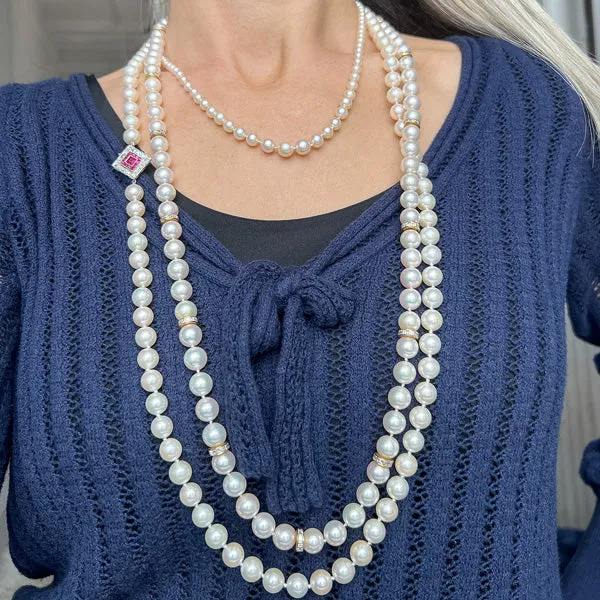 Vintage Single Strand Pearl Necklace