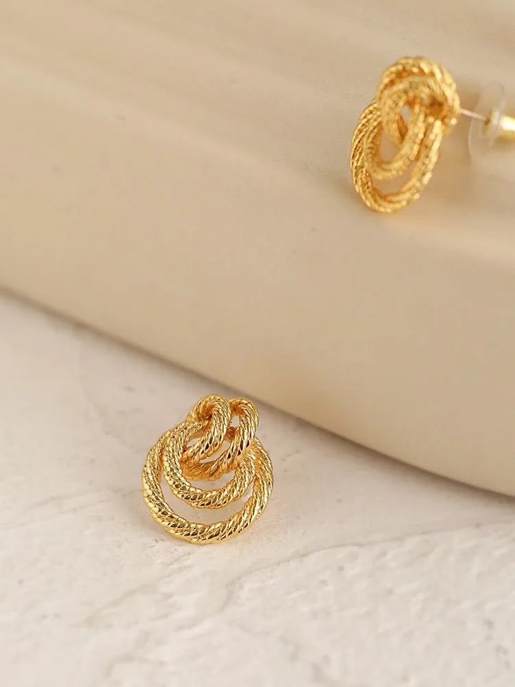 Winding Gold Earrings