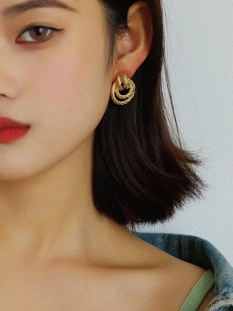 Winding Gold Earrings